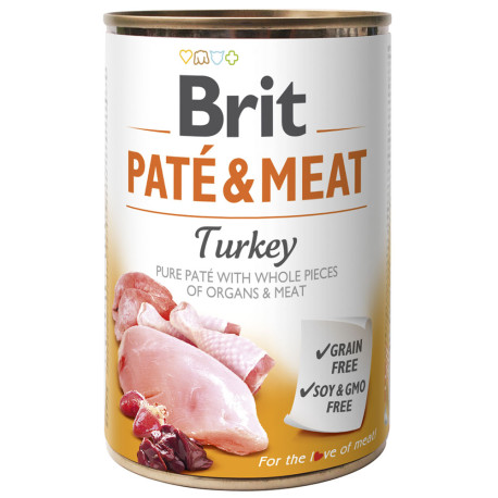 Brit latas paté & meat turkey para perros