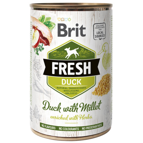 Brit fresh latas duck & millet para perros