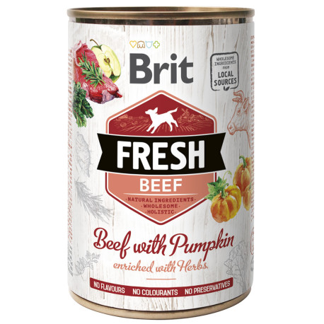 Brit fresh latas beaf & pumpkin para perros