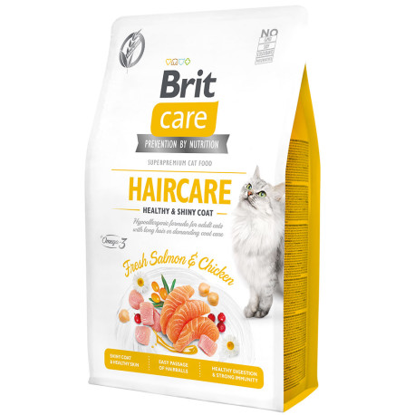 Brit care cat gf haircare healthy shiny coat para gatos