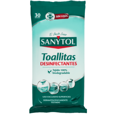 Sanytol Toallitas Desinfectantes Multiusos 30 unidades