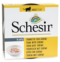 Schesir latas atún con surimi para gatos