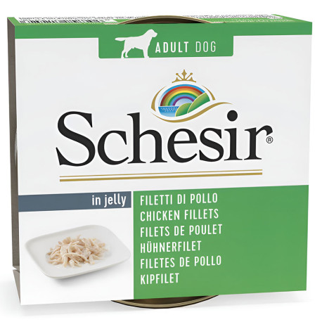 Schesir latas filetes de pollo para perros