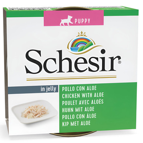 Schesir latas filetes de pollo con aloe para perros