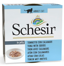 Schesir latas atún con calamares para gatos