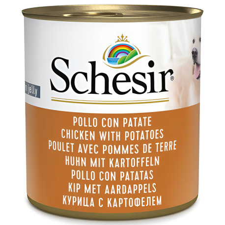 Schesir latas pollo con patatas para perros