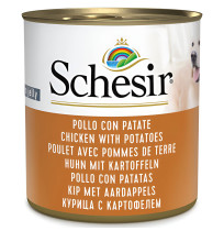 Schesir latas pollo con patatas para perros