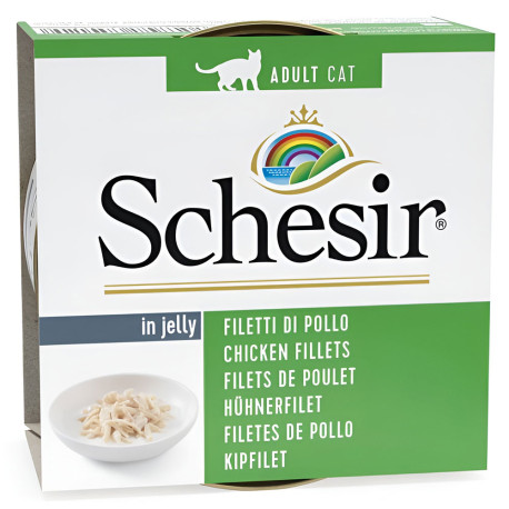 Schesir latas filetes de pollo para gatos