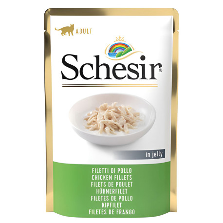 Schesir sobres filetes de pollo para gatos