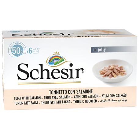 Schesir latas atún con salmón multipack para gatos