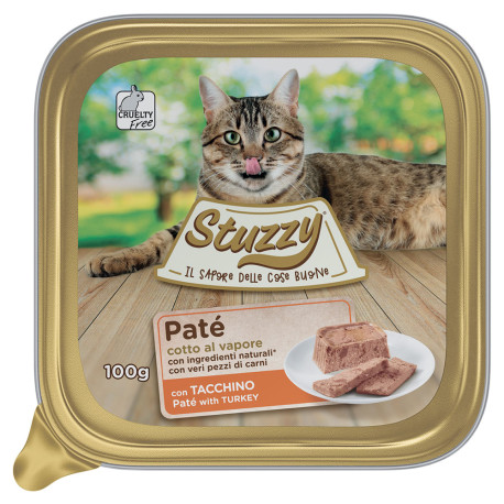 Stuzzy tarrinas pavo para gatos