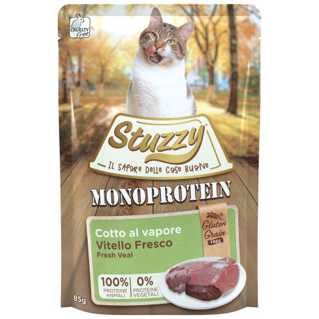 Stuzzy pouches ternera monoprotein grainfree para gatos