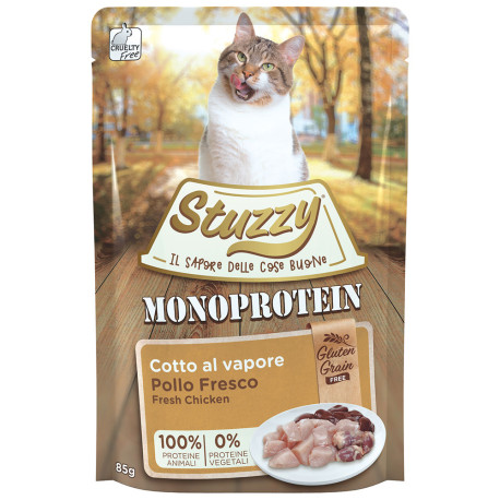 Stuzzy pouches pollo monoprotein grainfree para gatos