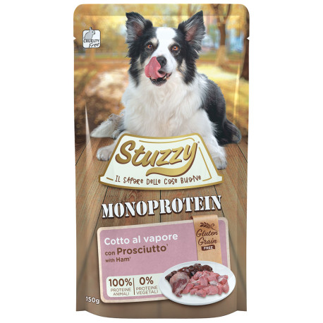 Stuzzy pouches jamón monoprotein grainfree para perros