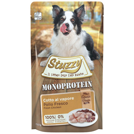 Stuzzy pouches pollo monoprotein grainfree para perros