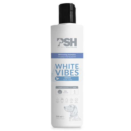 Psh white vibes champú blanqueante para perros