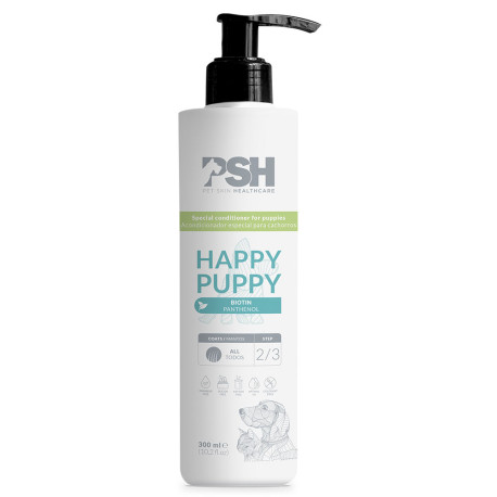 Psh happy puppy acondicionador especial para cachorros y kittens en formato de 300ml