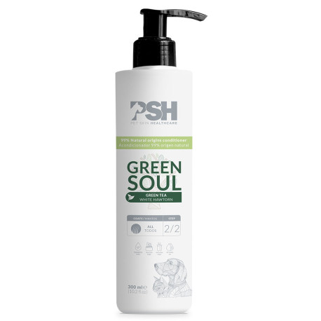 Psh green soul acondicionador origen vegetal para perros y gatos en formato de 300ml