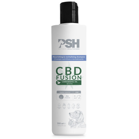 Psh cbd fusion champú nutritivo y revitalizante para perros y gatos en formato de 300ml