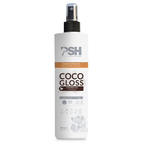 Psh coco gloss mist loción brillo supremo para perros y gatos en formato de 300ml