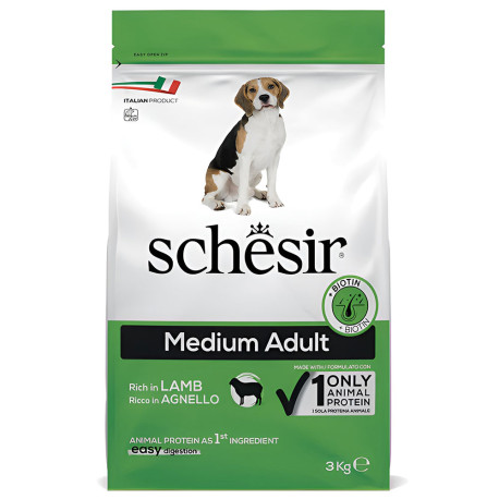 Schesir cordero para perros en saco de 3Kg