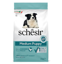 Schesir Puppy Pollo para perros medianos en saco de 3Kg