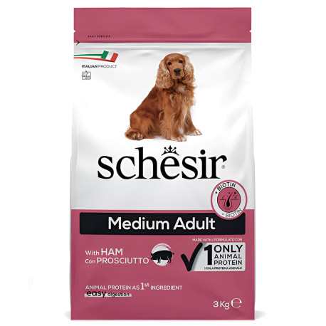 Schesir mantenimiento jamón medium (hipoalergenico) para perros en saco de 3Kg