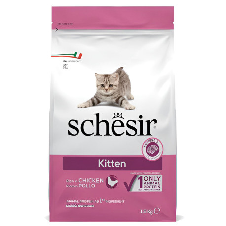 Schesir Kitten pollo para gatitos en saco de 1,5Kg