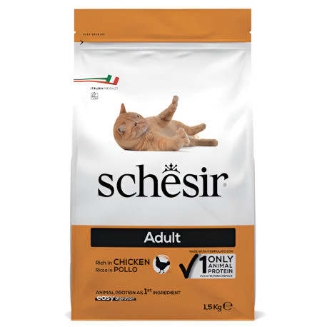 Schesir mantenimiento pollo para gatos adultos en saco de 1,5Kg