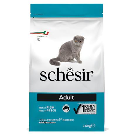 Schesir mantenimiento pescado para gatos en saco de 1,5Kg