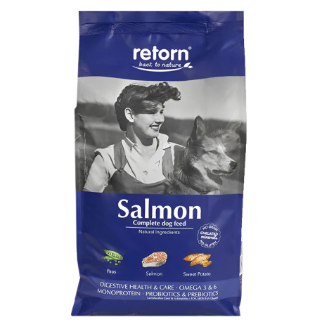 Retorn adult salmón para perros en saco de 3Kg