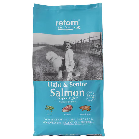 Retorn light & senior salmón para perros