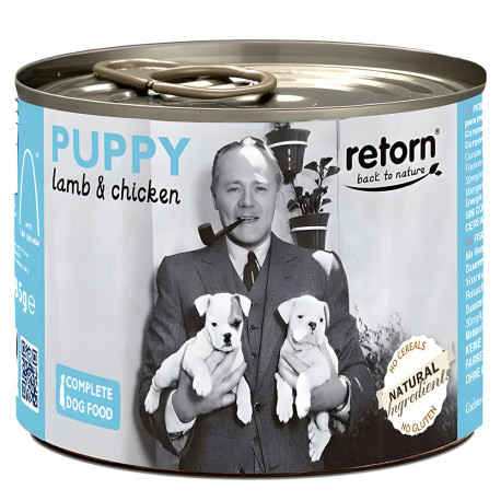 Retorn latas puppy cordero y pollo para cachorros