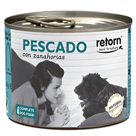 Retorn latas pescado con zanahorias para perros en formato de 185g