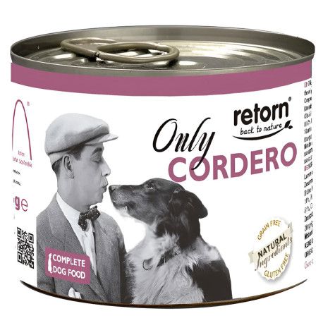 Retorn latas only cordero para perros en formato de 185g