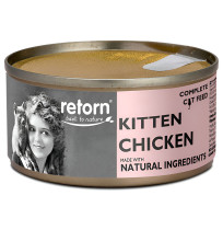 Retorn latas cat gato kitten pollo para gatos en formato de 80g