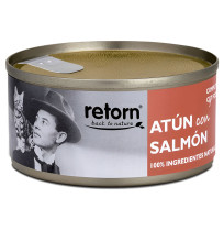 Retorn latas cat atún con salmón para gatos en formato de 80g