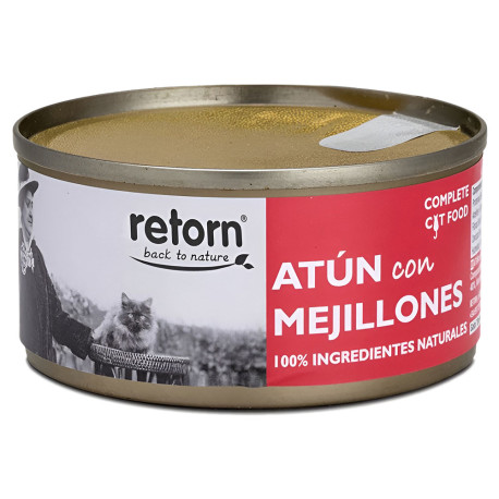 Retorn latas cat atún con mejillones para gatos en formato de 80g