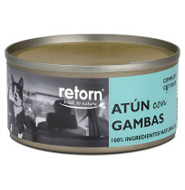 Retorn latas cat atún con gambas para gatos en formato de 80g