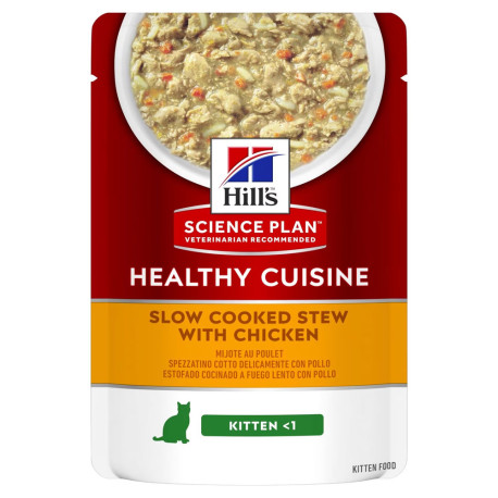 Hill's science plan kitten healthy cuisine estofado con pollo y verduras (bolsita)