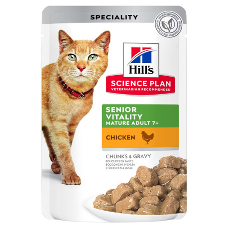 Hill's science plan feline senior vitality pollo (sobre)