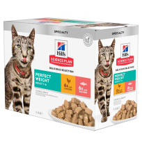 Hill's science plan feline perfect weight pollo & salmón (sobres)