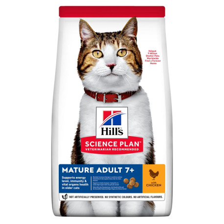 Hill's science plan feline mature adult 7+ pollo