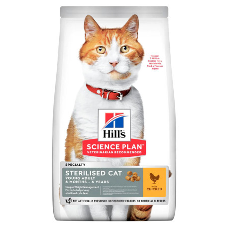 Hill's science plan feline adult sterilised cat pollo