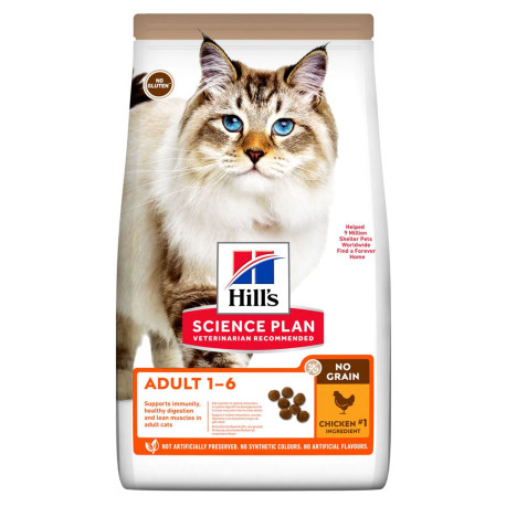 Hill's science plan feline adult no grain pollo