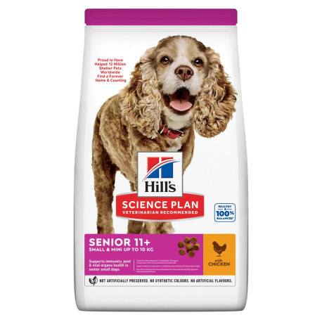 Hill's science plan canine senior 11+ small & miniature pollo