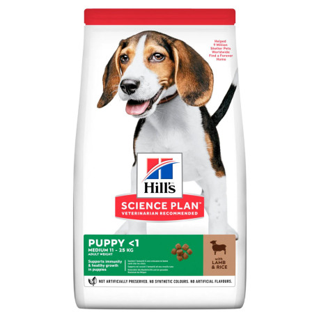 Hill's science plan canine puppy medium cordero & arroz