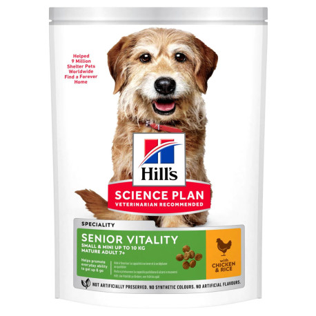 Hill's science plan canine mature adult senior vitality small & mini pollo