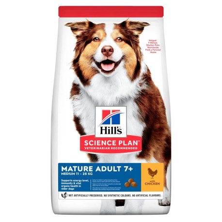 Hill's science plan canine mature adult 7+ medium pollo