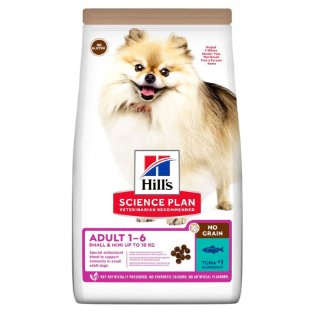 Hill's science plan canine adult small & mini no grain atún